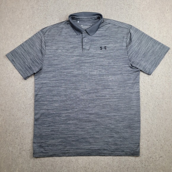 Under Armour The Performance Polo Shirt Mens Large Gray Short Sleeve Golf‎ - Picture 1 of 8
